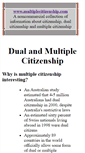Mobile Screenshot of multiplecitizenship.com